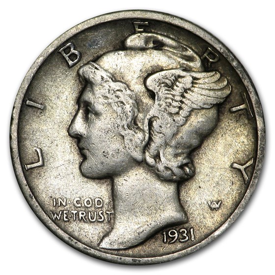 1931 Mercury Dime XF 1931 Mercury Dime XF